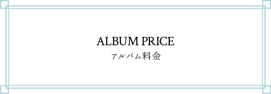 Album price アルバム料金